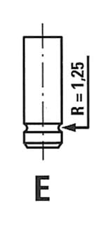 Клапан двигуна FRECCIA R6096/SCR — IN DAEWOO A15MF/A16DMS 30.3X6X102.5 КРАТНІСТЬ Х4 FRECCIA