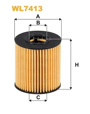 Фільтр масляний WIX FILTERS WL7413 — PEUGEOT 301 1.6 VTI 115 2012.11 - WIX FILTERS