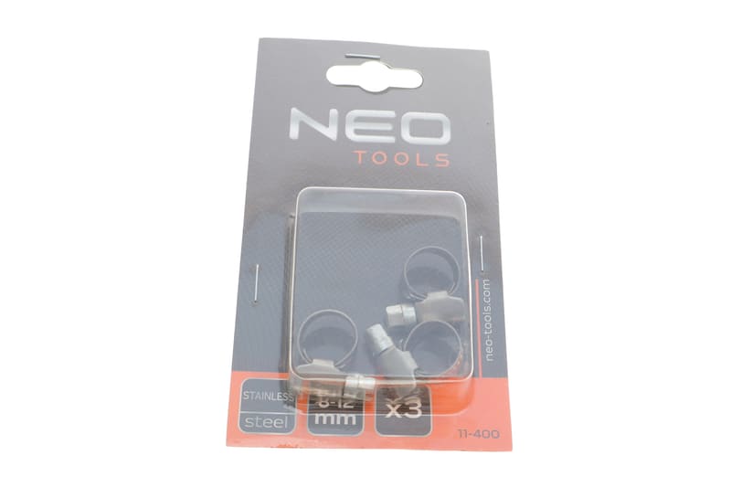 Хомут черв'ячний Ø8-12x9 мм 3 од. NEO TOOLS