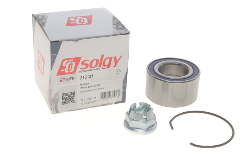 Підшипник маточини (передньої) Renault Clio 98- (35x65x35) (к-кт) SOLGY