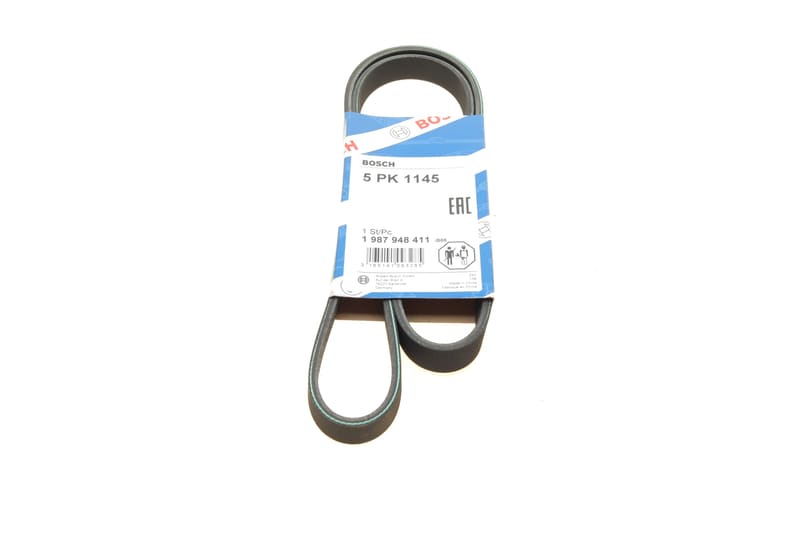 Ремінь генератора Fiat Doblo 1.4 05-/ Toyota Avensis Verso/ Previa 2.0 01-09 (5PK1145) BOSCH