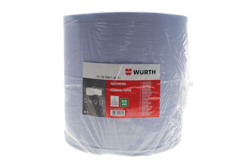 Папір для протирання поверхонь Wurth 3 шари/1000 шт (36х38cм) (блакитний) WURTH