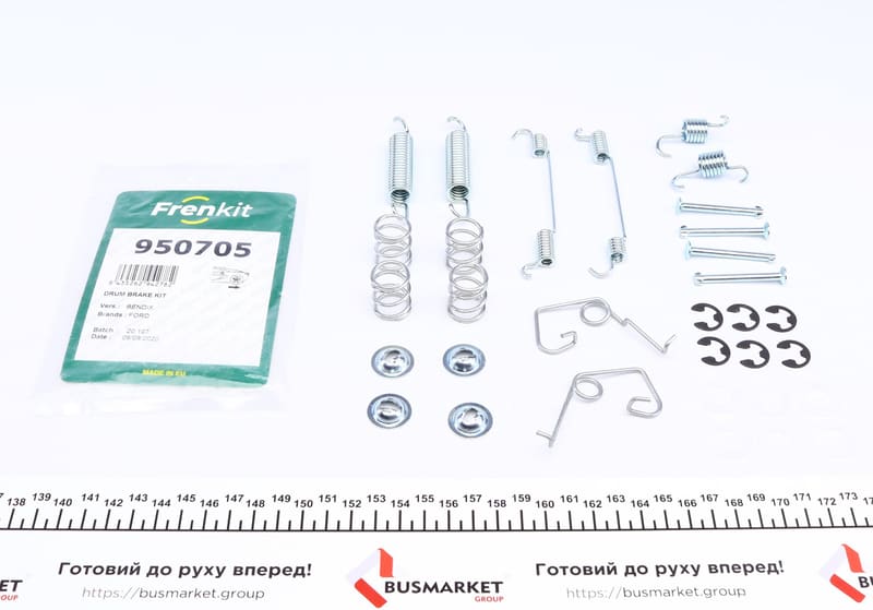 Комплект пружинок колодок ручника Ford Transit 80-120 91-00 (254x50) FRENKIT