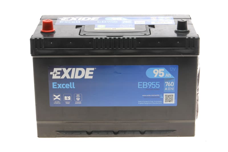 Аккумуляторная батарея 95Ah/760A (306x173x222/+L/B1) Excell (Азия) EXIDE