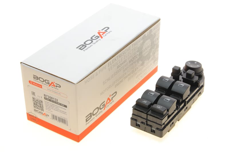 Кнопка стеклоподъемника (L) BMW 5 (E60) 03-10 M57/N43/N47/N52/N53/N62 (блок) BOGAP