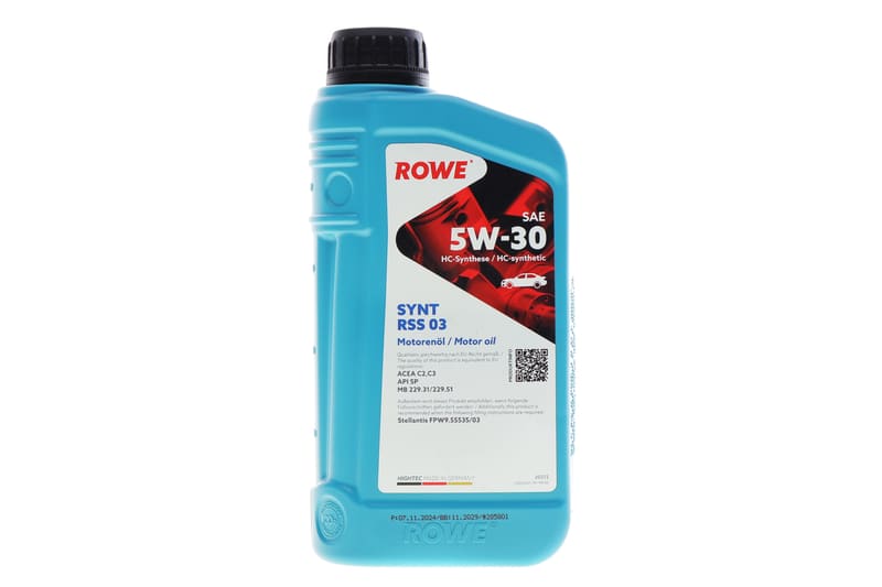 Масло 5W30 HIGHTEC SYNT RSS 03 (1L) (MB 229.31/229.51) (ACEA C2/C3/API SP/FPW9.55535/03) ROWE