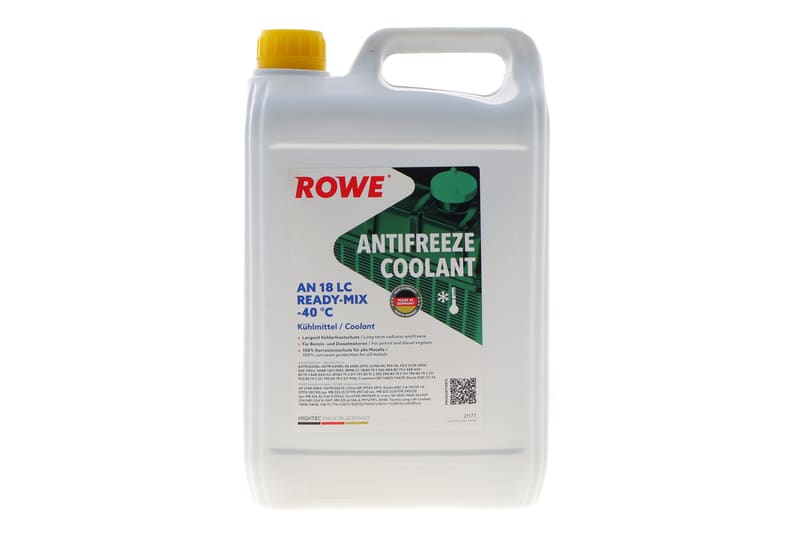 Антифриз (зеленый) 5L HIGHTEC ANTIFREEZE COOLANT AN 18 LC READY-MIX (-40°C) ROWE
