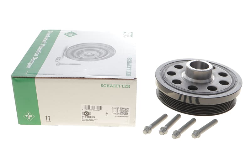 Шків колінвалу BMW 1 (E81)/3 (E90)/X1 (E84)/5 (E60)/X3 (E83/F25) 2.0D 04- (6PK) (+болти), N47/M47 INA