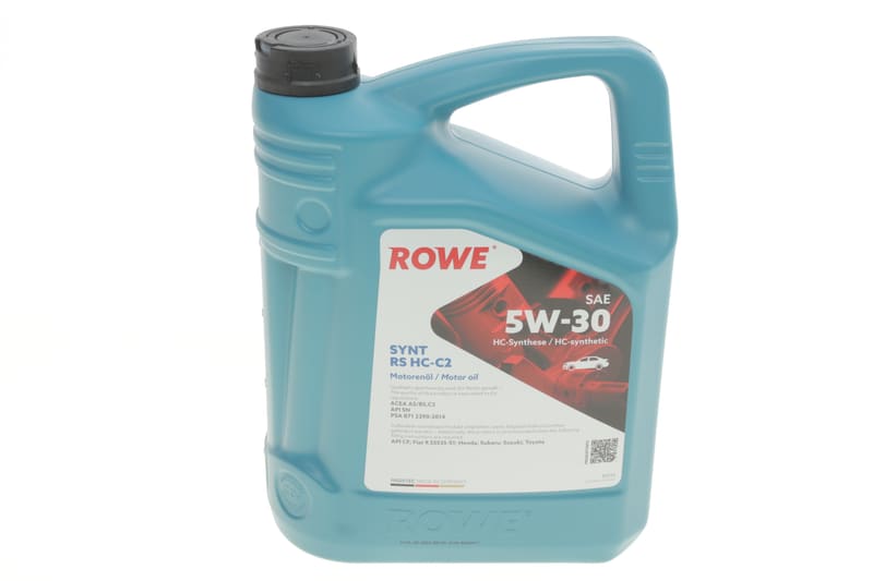 Масло 5W30 HIGHTEC SYNT RS HC-C2 (5L) (PSA B71 2290-2014/Fiat 9.55535-S1/Honda) (ACEA C2) ROWE