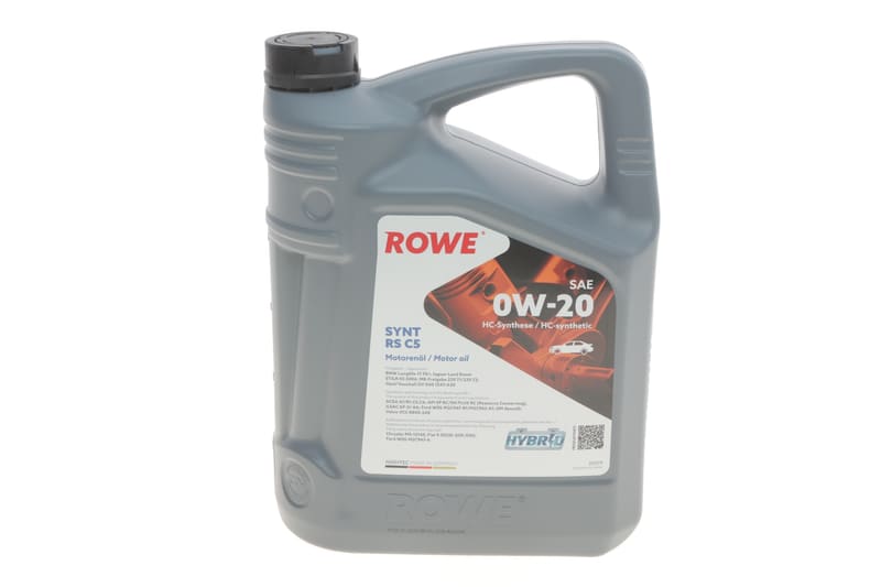 Олива 0W20 HIGHTEC SYNT RS C5 (5L) (MB 229.72/BMW LL-17 FE+/Ford WSS-M2C947-A/B1) ROWE