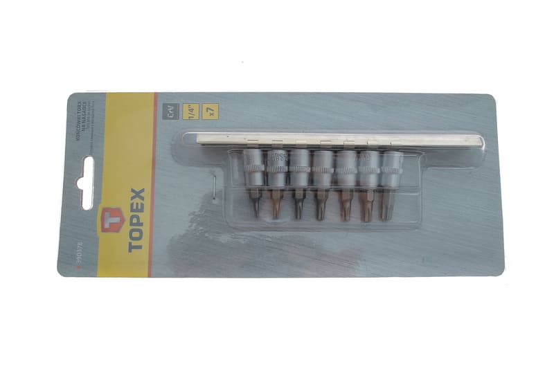Набір головок 1/4" зі вставками Torx 7 од. TOPEX