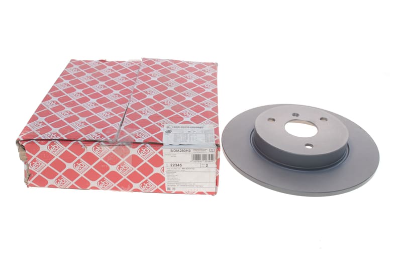 Диск гальмівний (передній) Smart Fortwo 04- (280x9) FEBI BILSTEIN