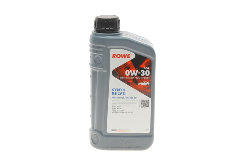 Масло 0W30 HIGHTEC SYNTH RS LV II (1L) (VW 503 00/506 00/506 01/Fiat 9.55535-G1) (ACEA A1/B1/A5/B5) ROWE