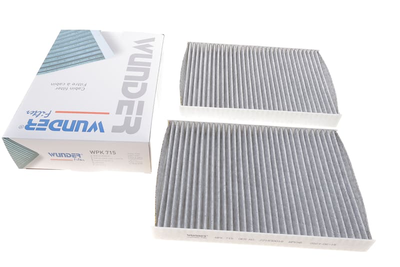 Фільтр салону MB S-class (W221/C216) 05- (вугільний) (к-кт 2шт.) WUNDER FILTER