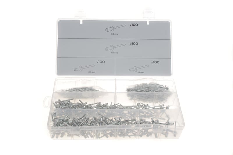 Набір заклепок Ø2,4-4,8x10 mm 400 од. NEO TOOLS