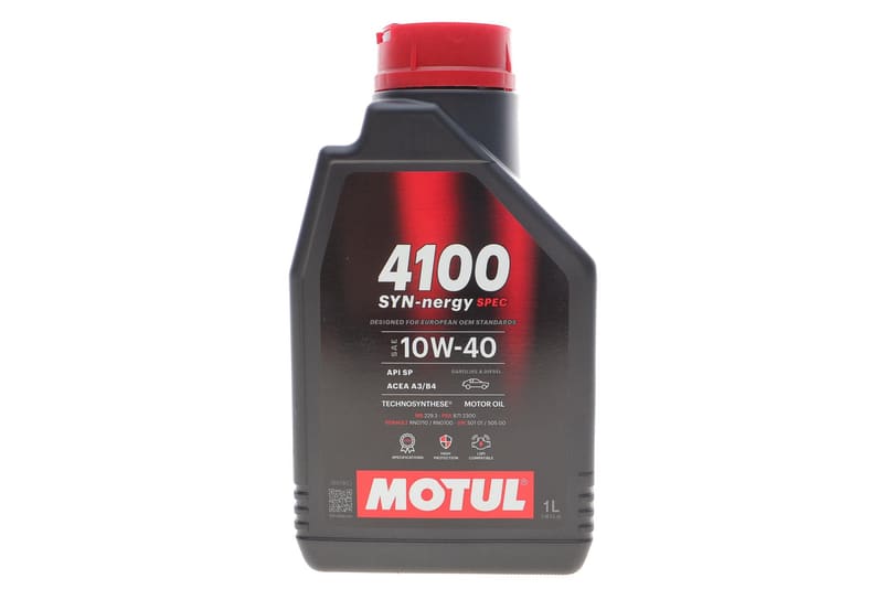 Олива 10W40 4100 Syn-nergy Spec (1L) (MB 229.3/RN0710/RN0700/PSA B71 2300/VW 501 01/VW505 00) (112890) MOTUL