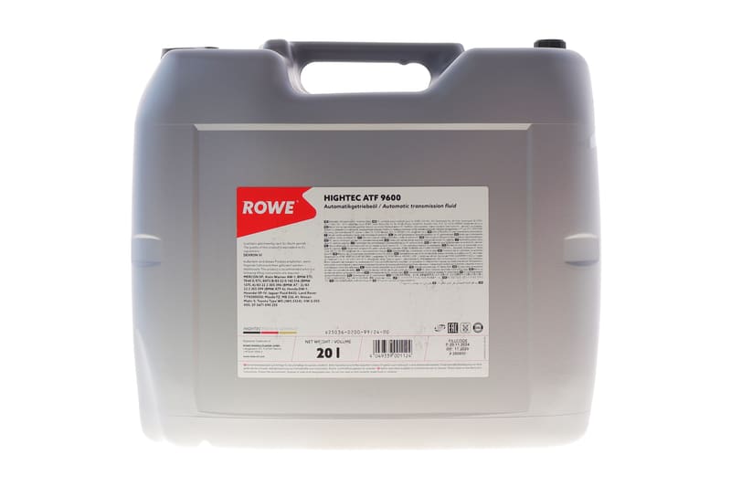 Масло HIGHTEC ATF 9600 (20L) (DEXRON VI/BMW ETL 7045 E/ETL 8072 B/MB 236.41) (красный) ROWE