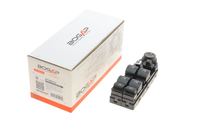 Кнопка склопідіймача (L) BMW 5 (E60) 03-10 M57/N43/N47/N52/N53/N62 (блок) BOGAP