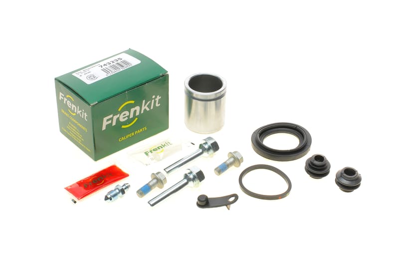 Ремкомплект супорта (заднього) Hyundai Santa Fe 09- (d=43mm) (+ поршень/направляюча) (Mando) FRENKIT
