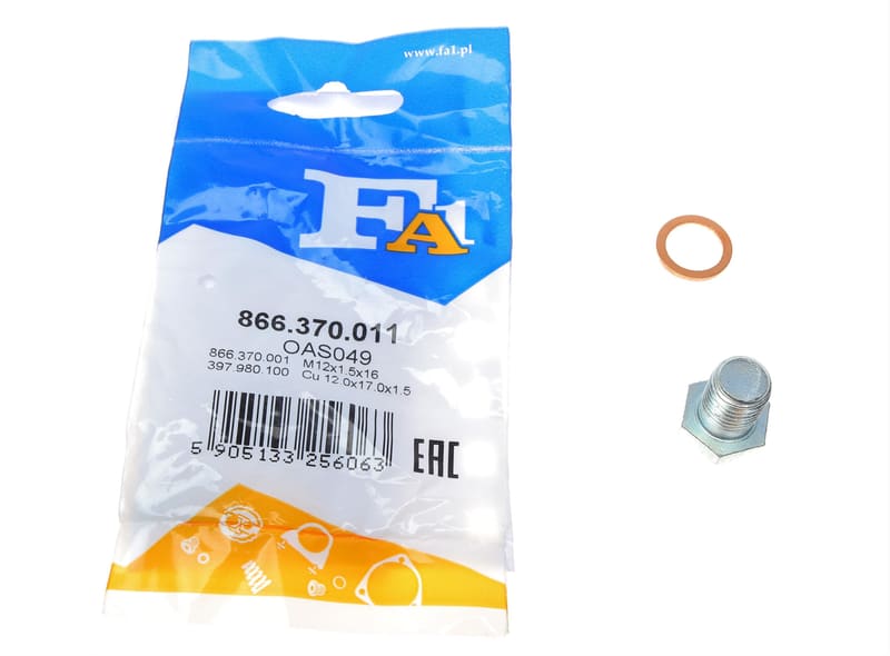 Болт слива масла + шайба BMW X3 (E83)/X5 (E70)/3 (F34)/5 (E60)/Toyota Avensis III (M12 x1,5) FA1