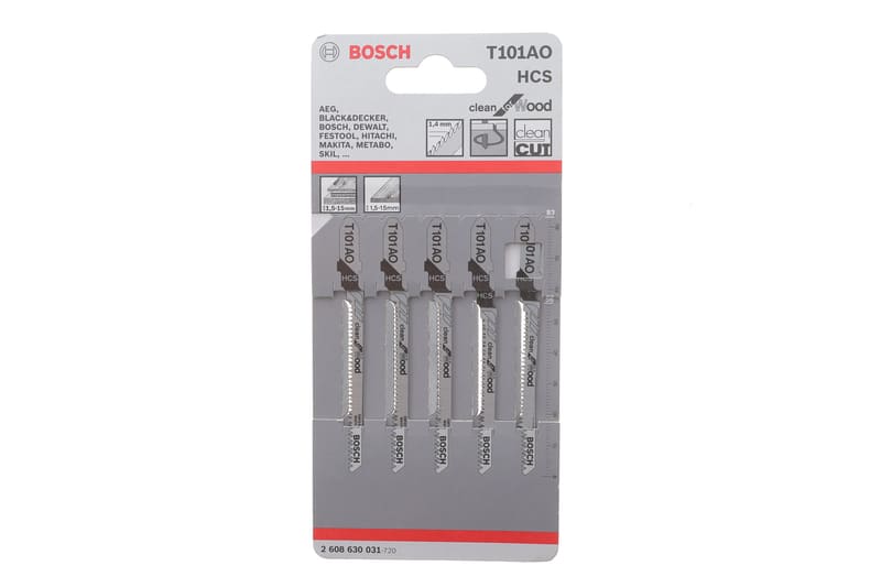Полотно змінне для елетролобзиків T101AO Clean for Wood (к-кт 5 шт.) BOSCH