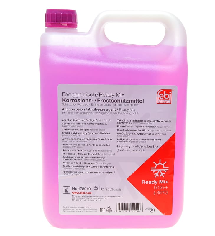 Антифриз (фіолетовий) G12++ (5L) Readymix (MB325.5/MB325.6) (-35°C готовий до застосування) FEBI BILSTEIN