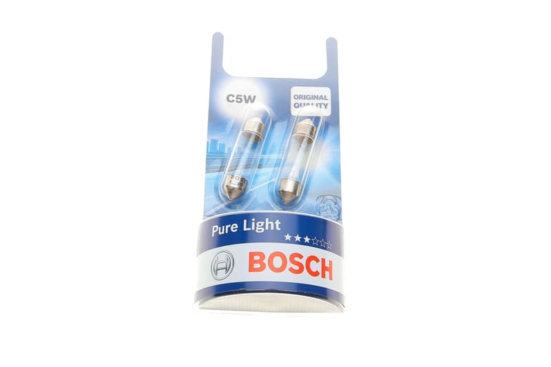 Автолампа C5W 12V 5W SV8.5-8 Pure Light (blister/К-кт 2 шт.) BOSCH