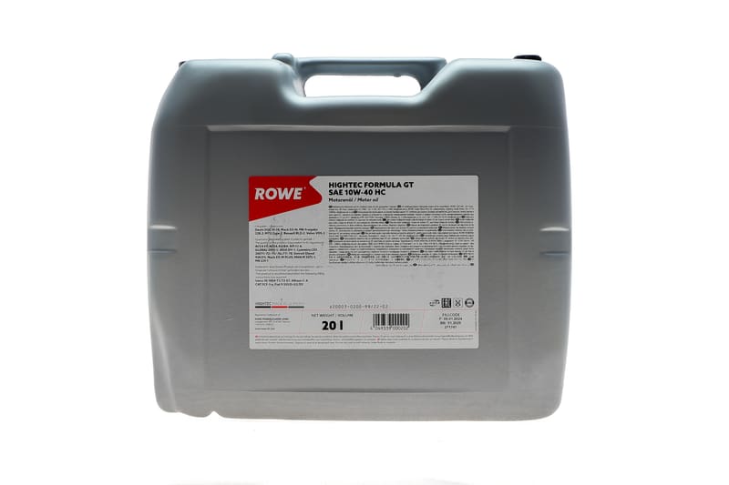 Олива 10W40 HIGHTEC FORMULA GT HC (20L) (ACEA E7/A3/B4) (MB 228.3/MB 229.1/VDS-3/MAN M3275-1) ROWE