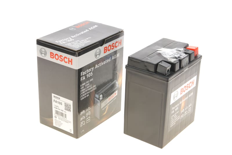 Аккумуляторная батарея 12Ah/200A (133x90x164/+R/B0) (AGM) (мото) Factory Activated AGM BOSCH