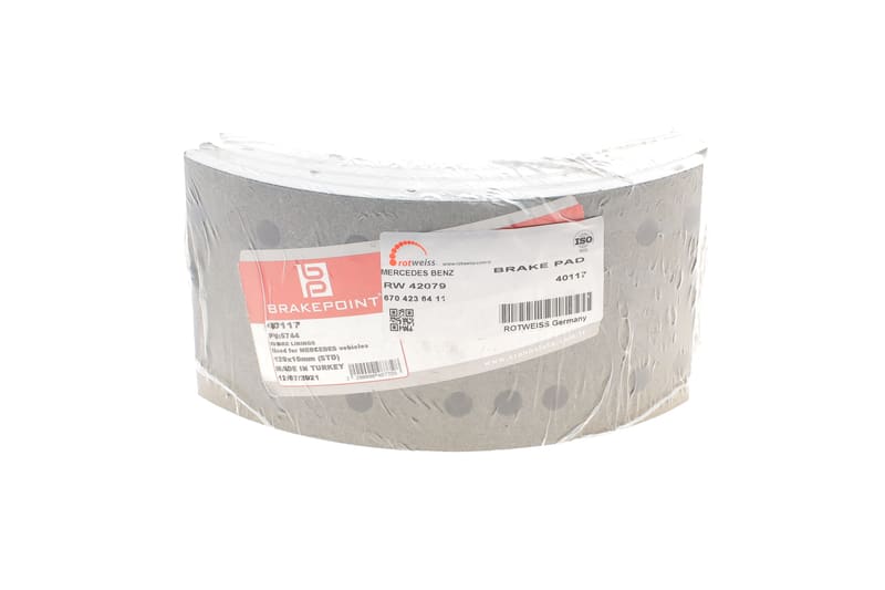 Накладки колодок тормозных MB 809/811/814D (300x122mm) 1 ремонт ROTWEISS