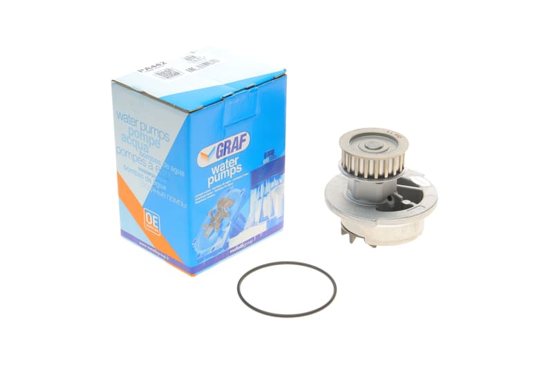 Помпа води Opel Astra F/G/Combo/Corsa A/B/Kadett D/E/Vectra 1.4/1.6/i/Si 79-04 (19z) (B/B) (8 лоп) GRAF