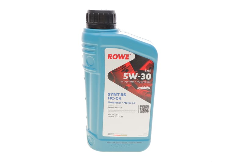 Масло 5W30 HIGHTEC SYNT RS HC-C4 (1L) (RN 0720/MB 229.51/MB 226.51) (ACEA C3,C4) ROWE