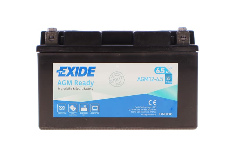 Акумуляторна батарея 7Ah/85A (150x65x95/+L/B00) (AGM Ready) (мото) EXIDE