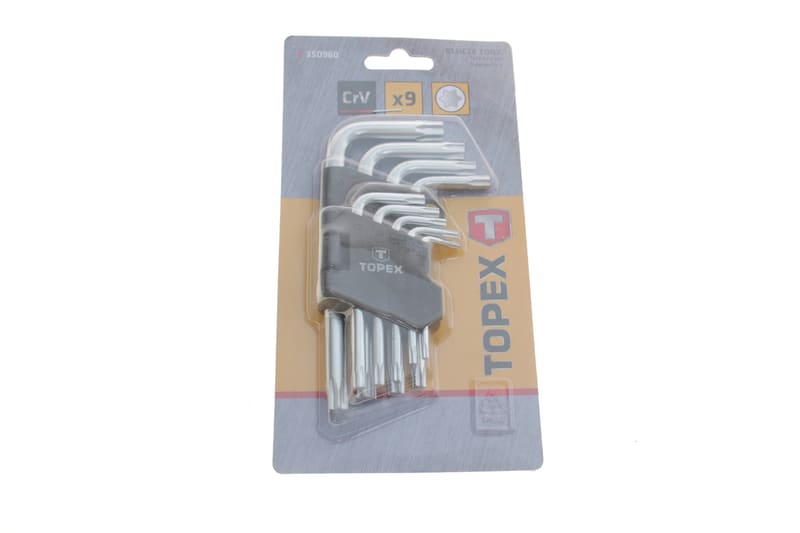 Набір ключів Г-под. Torx T10-T50 (0.277 кг) TOPEX
