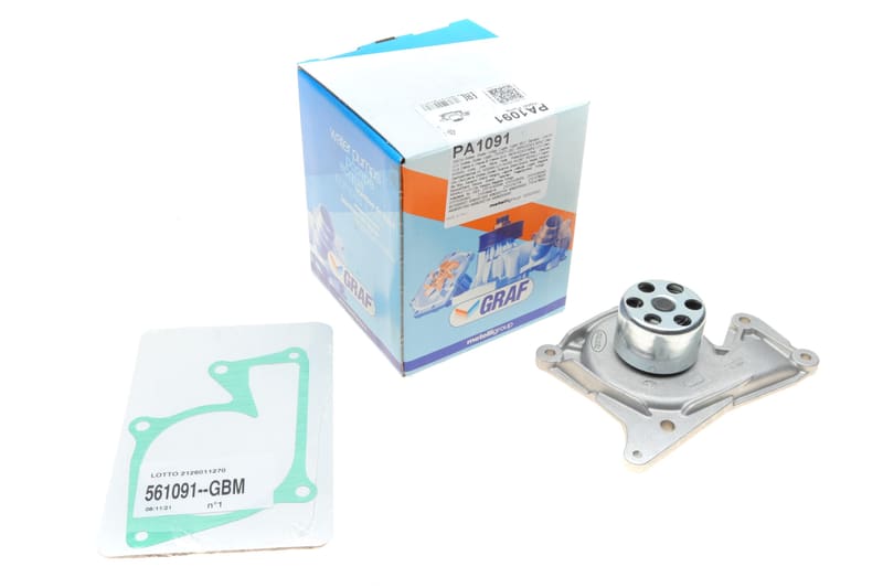 Помпа воды Renault Kangoo/Clio/Duster/Laguna/Megane/Nissan Qashqai/Juke/MB 1.5dCi 09- (Ext.)(12лоп) GRAF