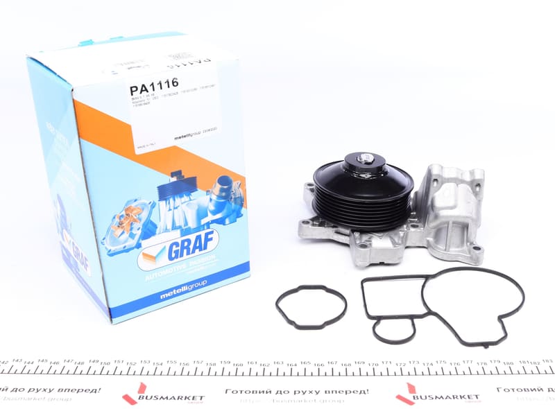 Помпа води BMW 5 (F10/F11)/7 (F01-04)/X5 (E70)/X6 (E71/E72) 2.0d-3.0d 09- (B/B) (6 лоп) (7 кан) GRAF