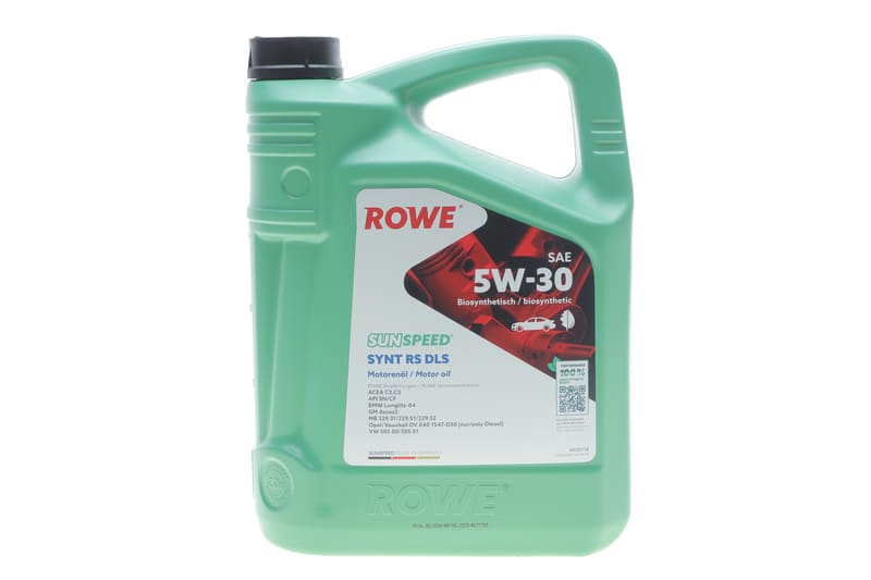 Масло 5W30 SUNSPEED SYNT RS DLS (5L) (MB 229.31/229.51/MB 229.52/BMW LL-04) (ACEA C2,C3/API SN/CF) ROWE