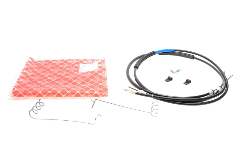 Трос ручника (задній) Ford Connect 02-13 (-ABS) (низька база) (барабанне гальмо) FEBI BILSTEIN