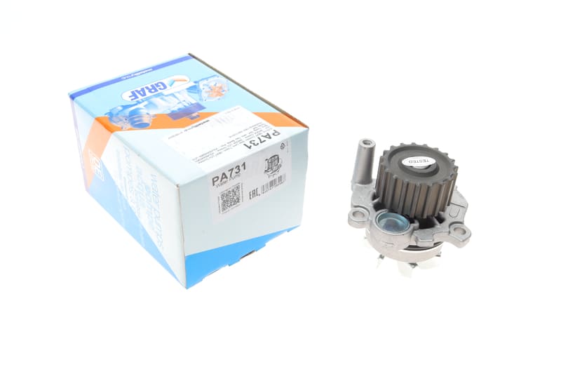Помпа води Skoda Octavia/VW Caddy/Golf 1.9TDI/SDI 96-05 (19z)(R/B)(7 лоп)(h шківа=28.9mm/d імп=64mm) GRAF
