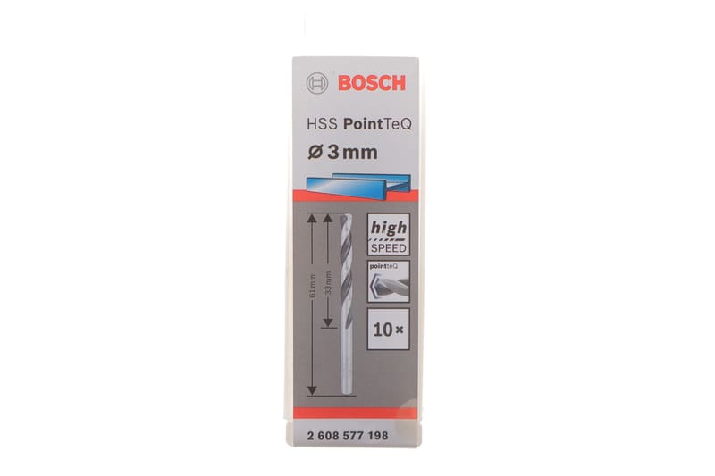 Свердло HSS PointTeQ Ø3 мм (10шт) BOSCH