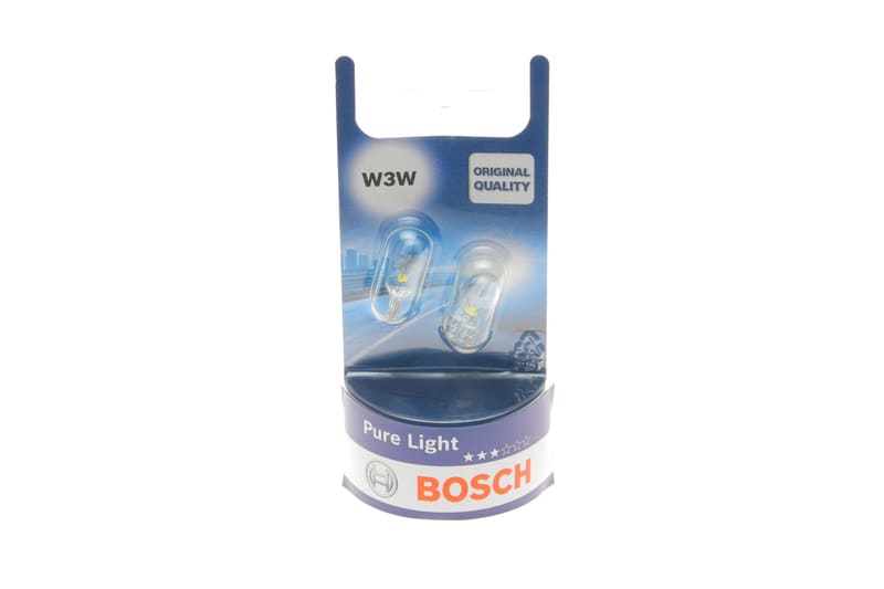Автолампа W3W 12V 3W W2.1x9.5d Pure Light (без цоколя) (блістер/2шт.) BOSCH