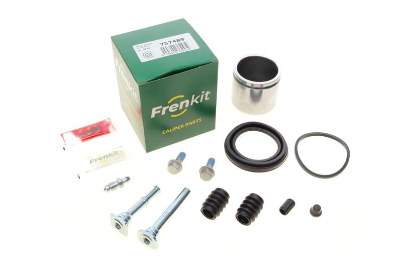 Ремкомплект супорта (переднього) Land Rover Freelander 98-06 (d=57mm)(+1поршень/направляюча)(Lucas) FRENKIT