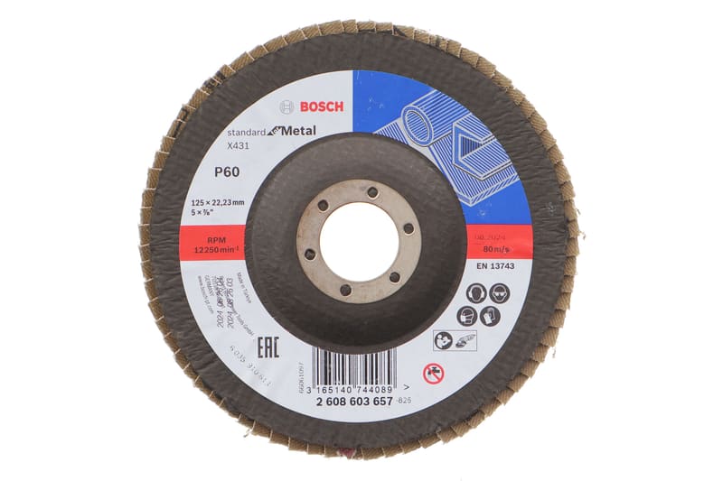 Круг зачисний 125x5x22,23 мм P60 X431 Standard for Metal BOSCH