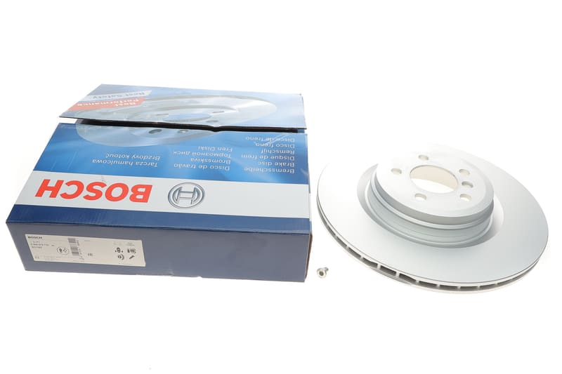 Диск тормозной (задний) BMW 5 (F07/F11)/7 (F01/F02/F03/F04) 08-17 (370x24) (с покит.) (вентил.) BOSCH
