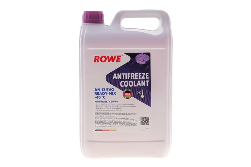 Антифриз (фіолетовий) G12 EVO (5L) HIGHTEC ANTIFREEZE COOLANT AN 12 EVO READY-MIX (-40°C) ROWE