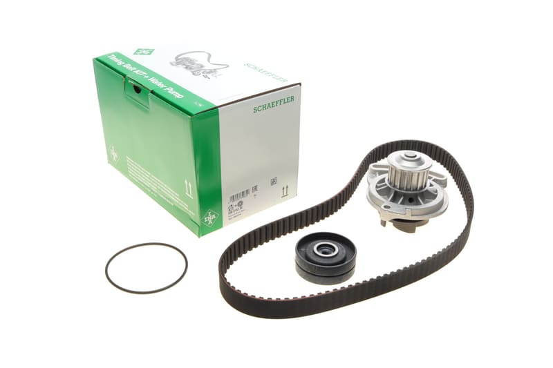 Комплект ГРМ + помпа VW T4 2.4D/2.5 90-03, 57/81kw (26.5x122z) INA