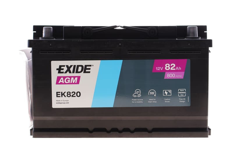 Акумуляторна батарея 82Ah/800A (315x175x190/+R/B13) (Start-Stop AGM) (аналог EK800) EXIDE