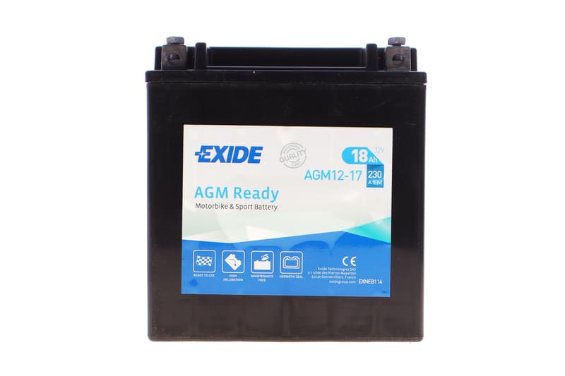 Акумуляторна батарея 18Ah/230A (150x90x160/+L/B00) (AGM Ready) (мото) EXIDE