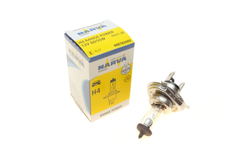 Автолампа H4 12V 60/55W P43t Range Power (+30%) NARVA