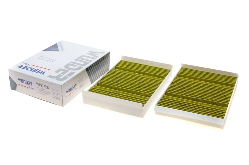 Фільтр салону MB S-class (W222/C217) 13- (вугільний) (к-кт 2шт.) WUNDER FILTER